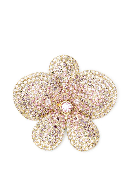  Jennifer Behr Flower Embellished Brooch - Gold 