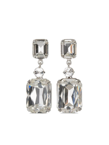  Jennifer Behr Justine Crystal-embellished Earrings - Silver 