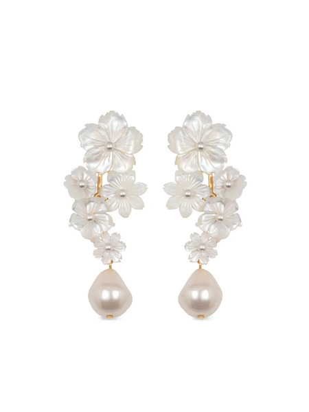  Jennifer Behr Makenzie Floral Drop Earrings - Neutrals 