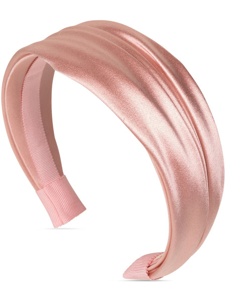  Jennifer Behr Natasha Draped-satin Headband - Pink 