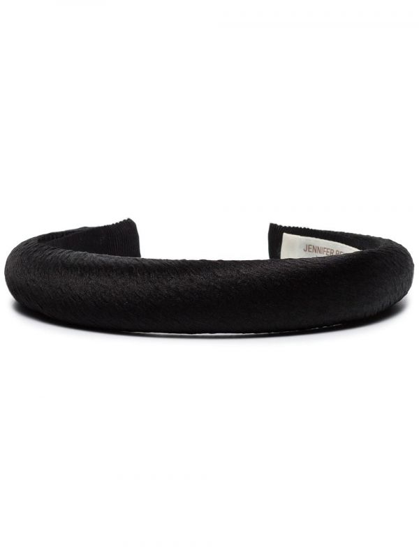  Jennifer Behr Tori Hammered Silk Headband - Black 