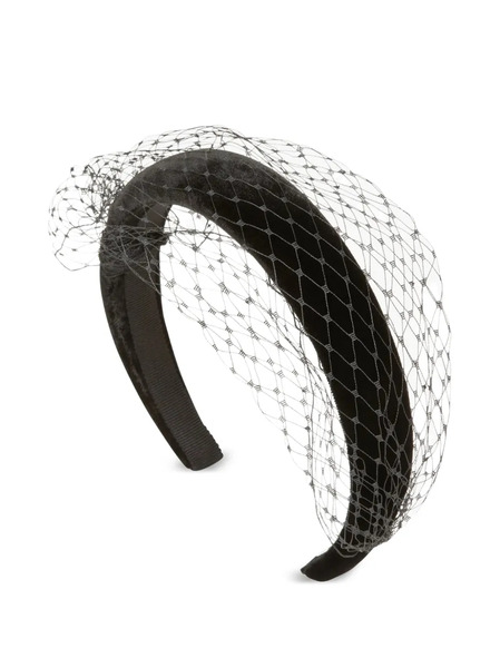  Jennifer Behr Veil-embellished Headband - Black 