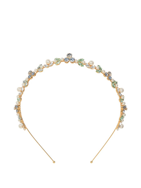  Jennifer Behr Vivi Crystal-embellished Headband - Gold 