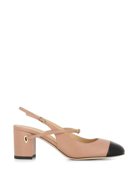  Jennifer Chamandi Mattia Cross Strap Two-tone Pumps - Neutrals 