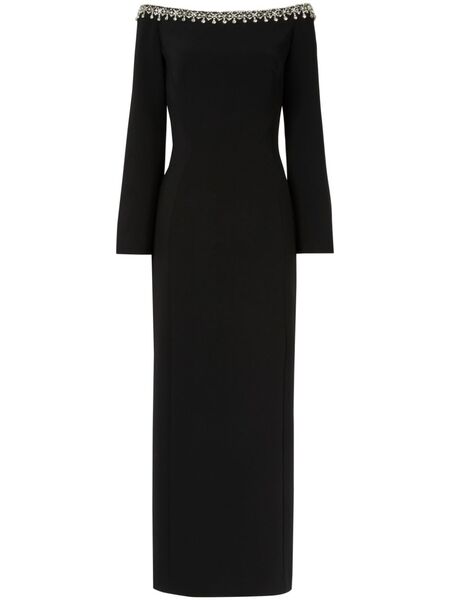  Jenny Packham Lima Crystal-embellished Midi Dress - Black 