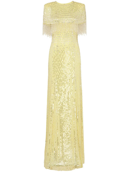  Jenny Packham Lyla Sequin-embellished Gown - Yellow 