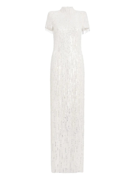  Jenny Packham Madeleine Sequin Beaded Dress - White 