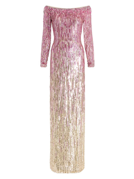  Jenny Packham Marnie Sequin Maxi Dress - Neutrals 