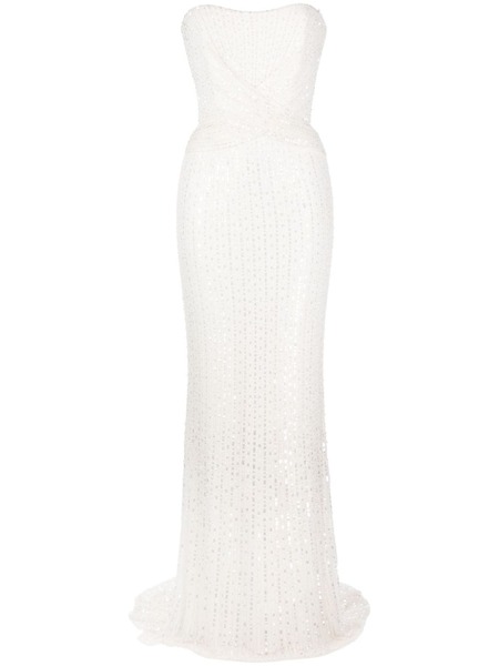  Jenny Packham Mia Sequin Gathered Bridal Gown - White 