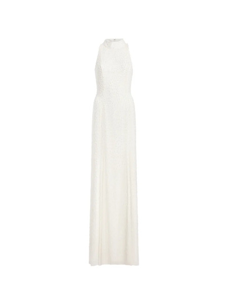  Jenny Packham Mischief Embellished High-neck Maxi Dress - White 