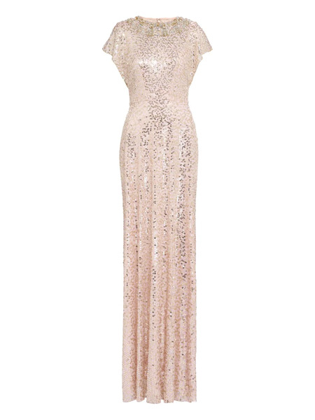  Jenny Packham Odisha Sequinned Gown - Pink 