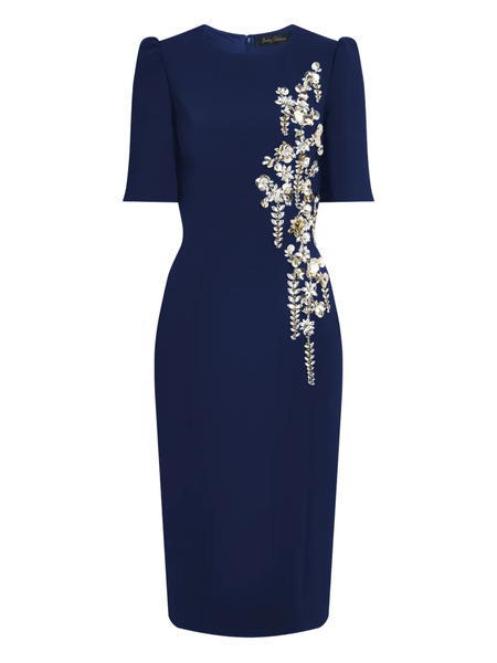  Jenny Packham Roma Embellished Midi Dress - Blue 