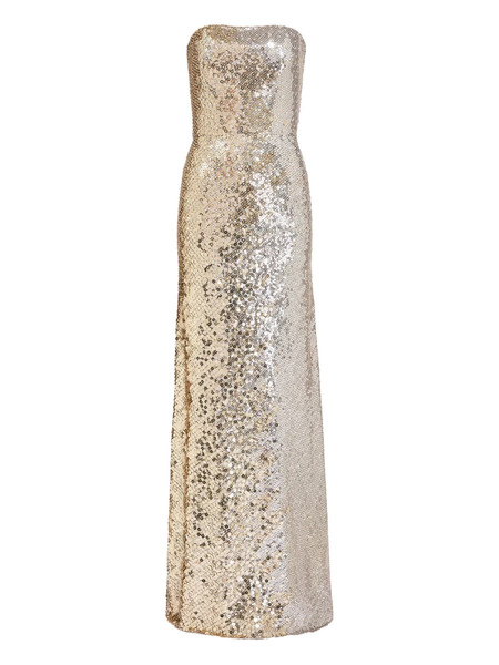  Jenny Packham Sequin-embellishment Strapless Maxi Dress - Neutrals 