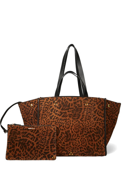  Jérôme Dreyfuss Léon M Animal-print Tote Bag - Brown 