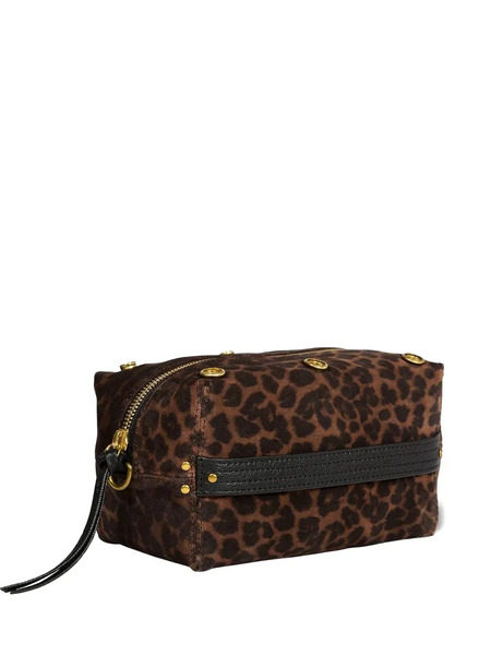  Jérôme Dreyfuss Mini Lucky Leopard-print Clutch Bag - Brown 