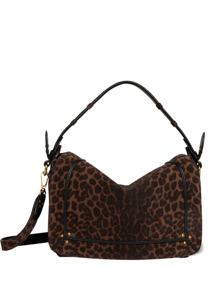  Jérôme Dreyfuss Pepito M Leopard Shoulder Bag - Brown 