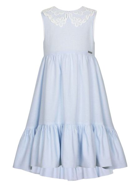  Jessie And James Contrasting-collar Dress - Blue 