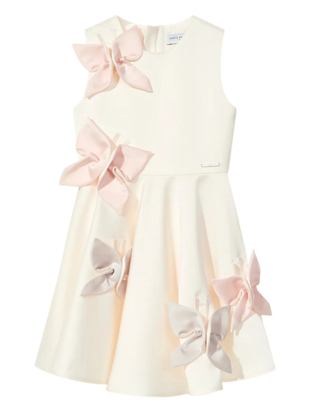  Jessie And James Kids Butterfly-appliqué Dress - Neutrals 