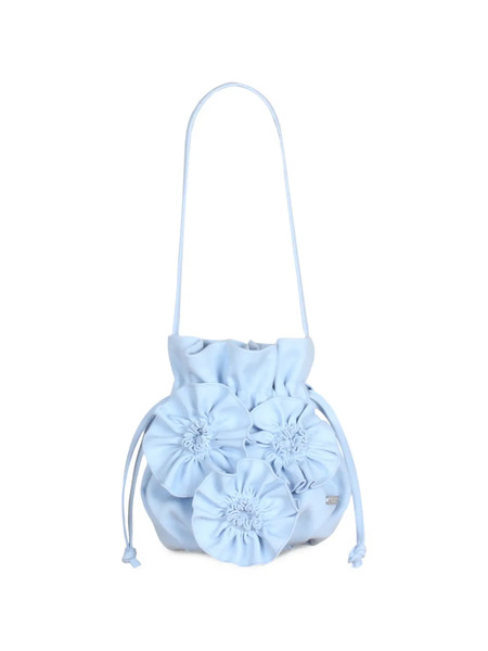  Jessie And James Kids Floral Appliqué Drawstring Bag - Blue 