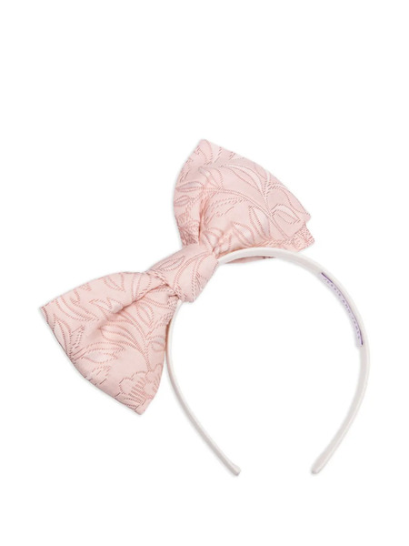  Jessie And James Kids Floral-pattern Bow Headband - Pink 