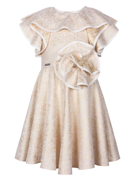  Jessie And James Ruffle-detail Dress - Gold 