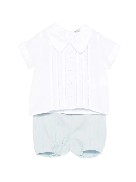  Jesurum Baby Collared Shorts Set - White 