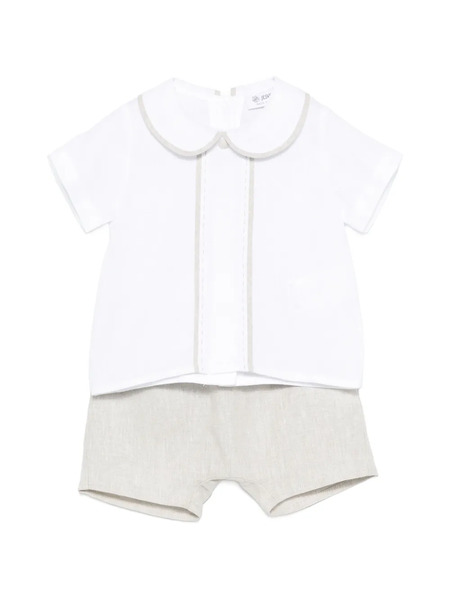  Jesurum Baby Collared Shorts Set - White 