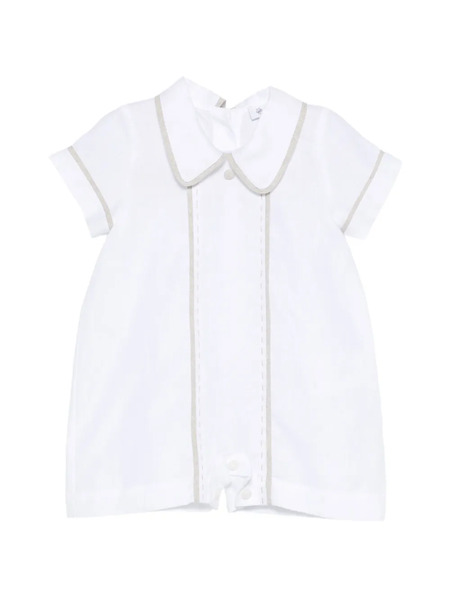  Jesurum Baby Contrast-trim Romper - White 