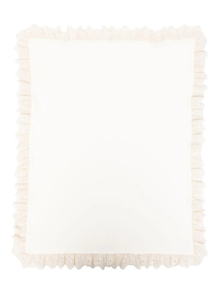  Jesurum Baby Ruffle-trim Blanket - White 
