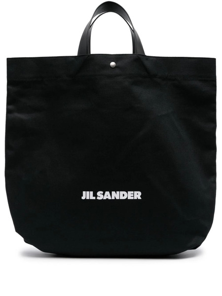  Jil Sander Book Canvas Tote Bag - Black 