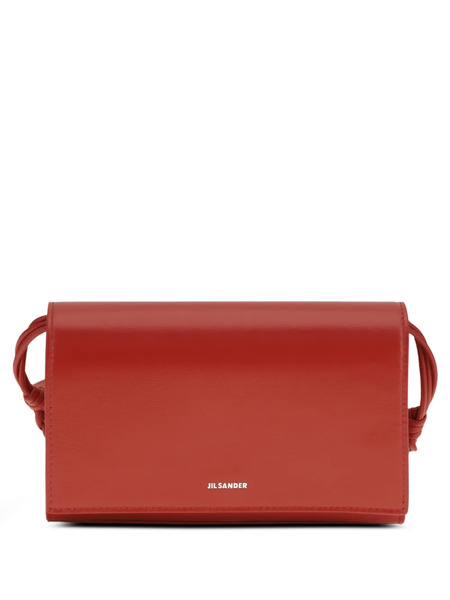 Jil Sander Braided-strap Leather Wallet - Red 
