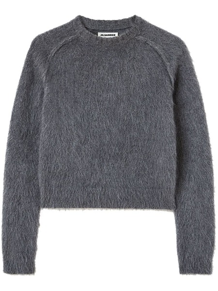  Jil Sander Brushed-finish Crew-neck Jumper - Grey 