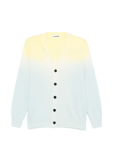  Jil Sander Buttoned Gradient Cardigan - Blue 
