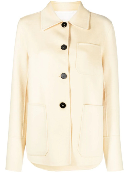  Jil Sander Buttoned-up Cashmere Shirt Jacket - Yellow 