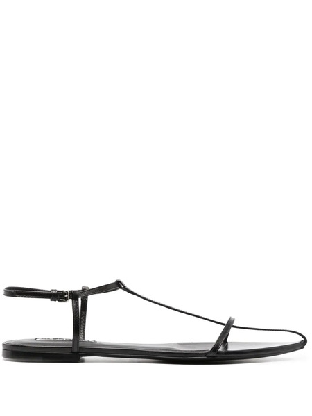  Jil Sander Cage Flat Sandals - Black 