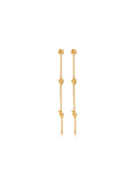  Jil Sander Chain Knot-detail Drop Earrings - Gold 