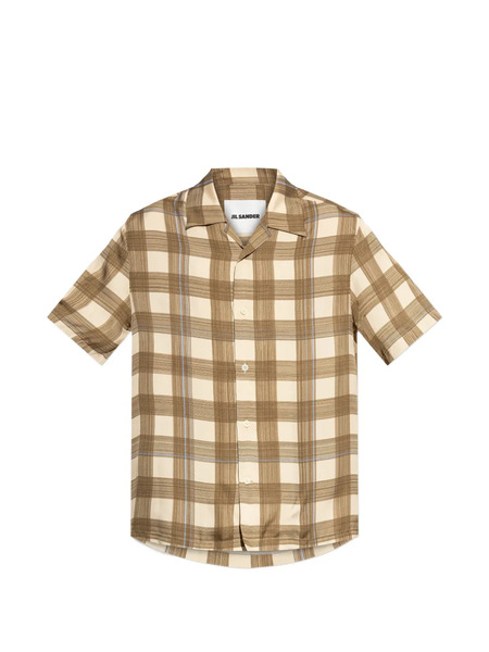  Jil Sander Checked-pattern Short-sleeve Shirt - Neutrals 