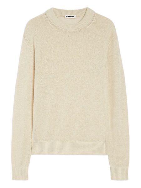  Jil Sander Chunky-knit Silk Sweatshirt - Neutrals 