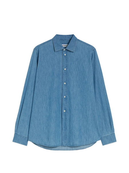  Jil Sander Cotton Chambray Shirt - Blue 