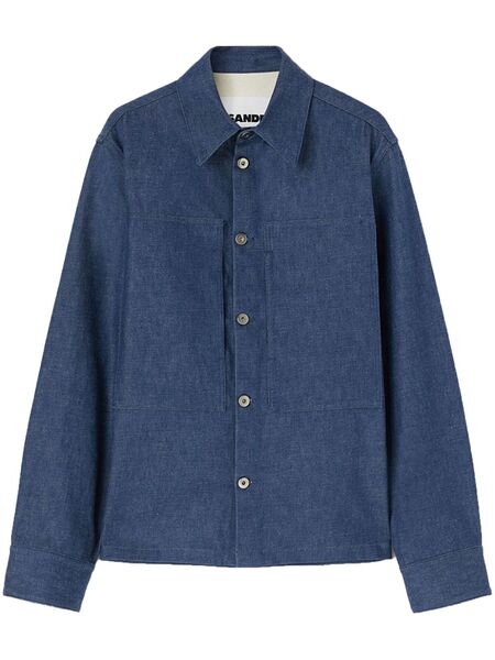  Jil Sander Cotton Denim Overshirt - Blue 