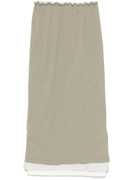  Jil Sander + Cotton Midi Skirt - White 