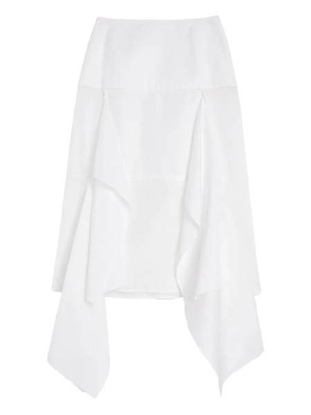  Jil Sander Cotton Midi Skirt - White 