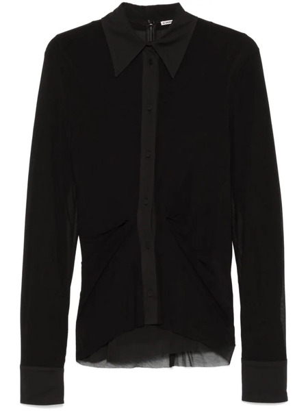  Jil Sander Crepe Shirt - Black 