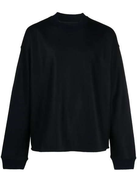  Jil Sander Crew-neck Felted-wool Jumper - Blue 