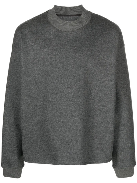  Jil Sander Crew-neck Felted-wool Jumper - Grey 