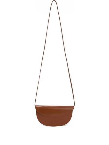  Jil Sander Curved Leather Cross Body - Brown 