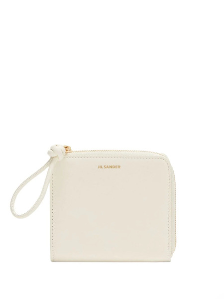  Jil Sander Debossed-logo Calf Leather Wallet - White 
