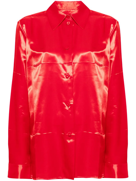  Jil Sander Diagonal Shirt - Red 