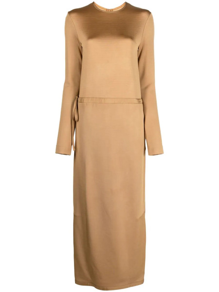  Jil Sander Drawstring-waist Midi Dress - Brown 