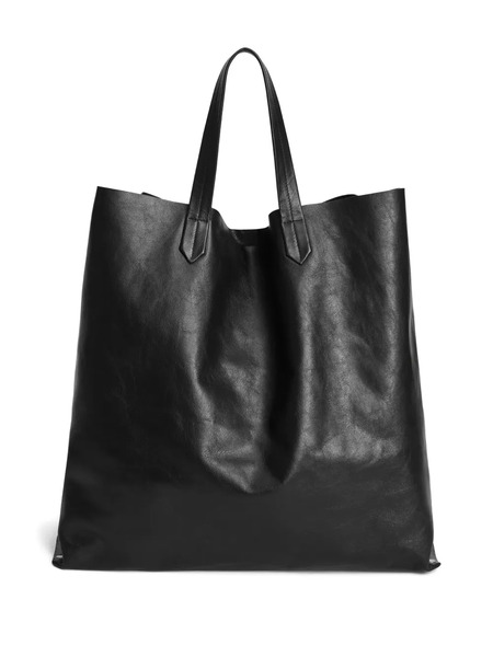  Jil Sander Embossed Adjustable-tape Tote Bag - Black 